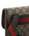 GG Supreme Monogram Neo Vintage Web Belt Bag Brown