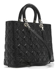 Lambskin Cannage Large Lady D1OR Black