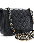 Lambskin Quilted Mini Rectangular Flap Black