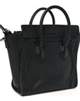 Pebbled Calfskin Nano Luggage Black