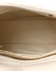 Lambskin Gathered Mini Lady D1OR White