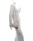 Calfskin Matelasse Super Mini GG Marmont Shoulder Bag Porcelain Rose