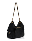 Caviar Quilted Mini CHNL 25 Handbag Black