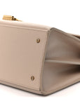 Grain de Poudre Medium Classic Monogram Cassandra Top Handle Dark Beige