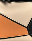 Calfskin Small Puzzle Bag Amber Light Oat Black