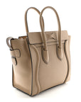 Drummed Calfskin Micro Luggage Dune