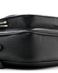 Grained Calfskin Small Camera Bag Black
