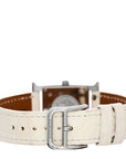 Stainless Steel Alligator Diamond Bezel Mother of Pearl 21mm Heure H Hour Quartz Watch Blanc