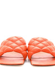 Nappa Matelasse Padded Flat Sandals 38 Orange