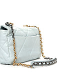 Lambskin Quilted Large CHNL 19 Flap Light Blue