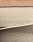 GG Supreme Monogram Berry Textured Dollar Calfskin Mini Padlock Top Handle Shoulder Bag Beige Ebony Light Copper Mystic White