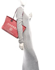 Canvas Small Deauville Tote Red