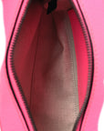 GG Supreme Monogram Textured Dollar Calfskin Web Ophidia Small Crossbody Bag Beige Ebony Fuchsia