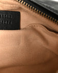 Calfskin Matelasse Mini GG Marmont Chain Shoulder Bag Black