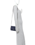 Caviar Quilted CC Turnlock Wallet On Chain WOC Navy Blue