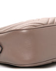 Calfskin Matelasse Small GG Marmont Chain Shoulder Bag Porcelain Rose