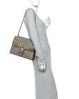 GG Supreme Monogram Medium Dionysus Shoulder Bag Taupe