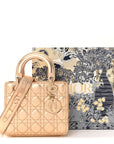 Metallic Lambskin Cannage Small My ABCD1OR Lady D1OR Rose Gold