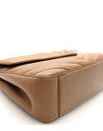 Lambskin Chevron Quilted Large LouLou Natural Tan