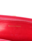 Lambskin Micro Quilted Wallet On Chain WOC Fuchsia