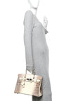 Matte Niloticus Crocodile Himalaya Birkin 30 Blanc