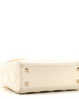 Lambskin Cannage Small My ABCD1OR Lady D1OR White