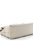Lambskin Quilted Medium Loulou Puffer Monogram Chain Satchel Crema Soft