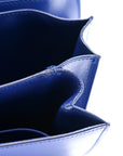 Box Calfskin Medium Classic Box Flap Bag Indigo