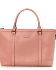 Soft MicroGCCIssima Medium Zippered Satchel Soft Pink