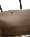 Linen Calfskin Small Rive Gauche Tote Greggio Natural