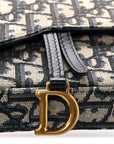 Oblique Saddle Chain Pouch Blue