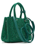 Satin Crystal Mini Galleria Double Zip Tote Mango