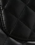 Lambskin Quilted Mini Square Flap Black