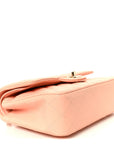 Lambskin Quilted Small Double Flap Light Orange
