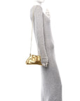 Metallic Bark Calfskin The Mini Pouch Gold
