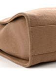Mixed Fibers Small Deauville Tote Dark Beige