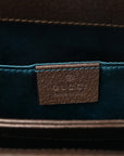 GG Supreme Monogram Web Small Ophidia Chain Shoulder Bag Brown