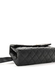 Grained Calfskin Quilted 2.55 Reissue Flap Belt Bag Clutch Black