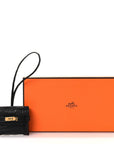 Matte Alligator Festival Kelly Bag Charm Black