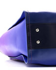 Shaded Calfskin Small Deauville Tote Purple Blue
