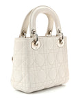 Lambskin Cannage Mini Lady D1OR White