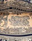 Canvas Embroidered Large D1ORiviera Toile De Jouy Book Tote Blue