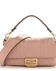 Nappa FF 1974 Embossed Baguette Rosa Bourbon