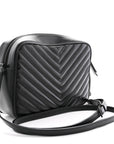 Calfskin Matelasse Monogram Monochrome Lou Camera Bag Black