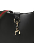 Calfskin Small Jackie Shoulder Bag Black