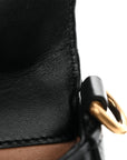 Calfskin Matelasse Mini GG Marmont Top Handle Shoulder Bag Black