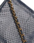 Snakeskin Wallet On Chain WOC Blue