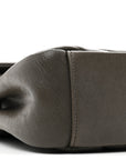 Sheepskin Matelasse Chevron Monogram Large College Satchel Dark Anthracite