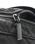Tessuto Nylon Triangle Shoulder Bag Black