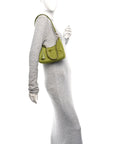 Re-Nylon Saffiano Stitched Mini Re-Edition 1995 Chaine Shoulder Bag Edera